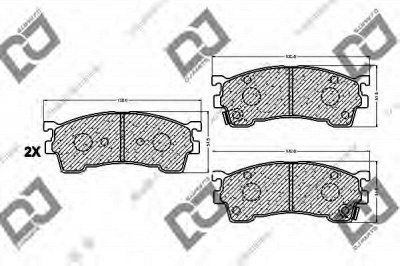 DJ PARTS bp1085 -  Комплект тормозных колодок, дисковый тормоз